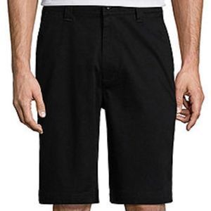 St John's Bay Flat Front Men's Black Short 32 Waist